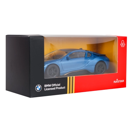 Autko Metalowe 1:43 BMW i8 Niebieskie RASTAR