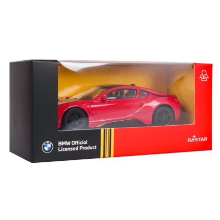 Autko Metalowe 1:43 BMW i8 Czerwone RASTAR