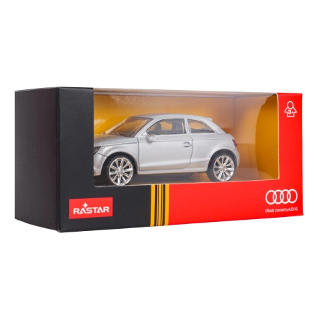 Autko Metalowe 1:43 Audi A1 Srebrny RASTAR