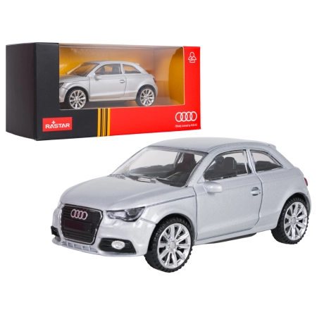 Autko Metalowe 1:43 Audi A1 Srebrny RASTAR