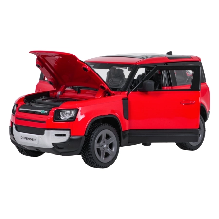 Autko Metalowe 1:24 Land Rover Defender 90 Czerwony RASTAR