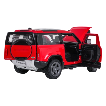 Autko Metalowe 1:24 Land Rover Defender 90 Czerwony RASTAR