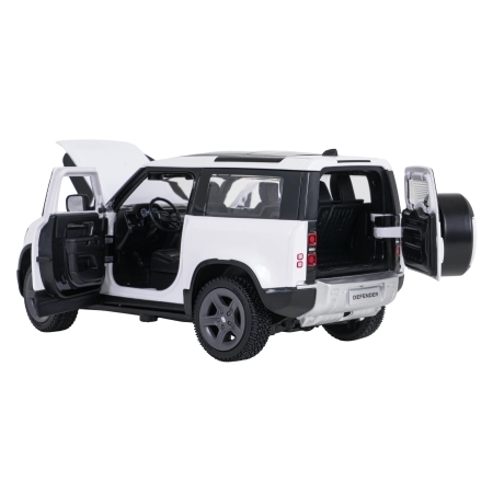 Autko Metalowe 1:24 Land Rover Defender 90 Biały RASTAR