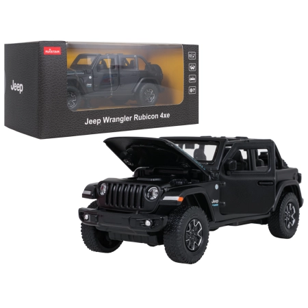 Autko Metalowe 1:32 Jeep Wrangler Rubicon Czarny RASTAR
