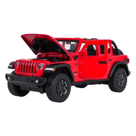 Autko Metalowe 1:32 Jeep Wrangler Rubicon Czerwone RASTAR