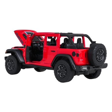 Autko Metalowe 1:32 Jeep Wrangler Rubicon Czerwone RASTAR