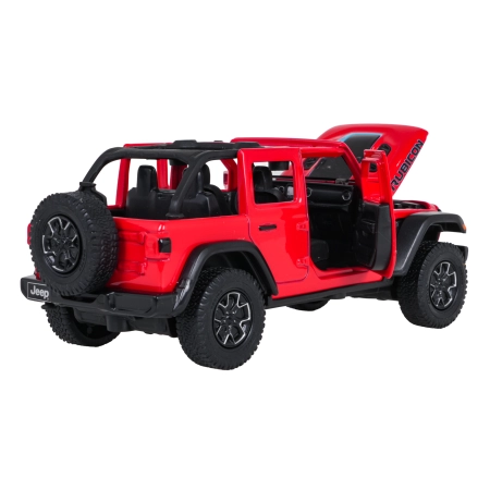 Autko Metalowe 1:32 Jeep Wrangler Rubicon Czerwone RASTAR