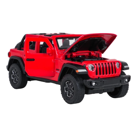 Autko Metalowe 1:32 Jeep Wrangler Rubicon Czerwone RASTAR