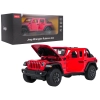 Autko Metalowe 1:32 Jeep Wrangler Rubicon Czerwone RASTAR