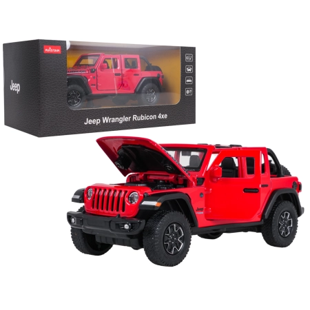 Autko Metalowe 1:32 Jeep Wrangler Rubicon Czerwone RASTAR
