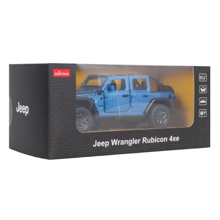 Autko Metalowe 1:32 Jeep Wrangler Rubicon Niebieski RASTAR