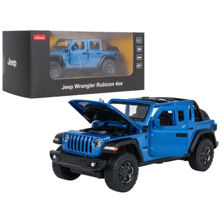 Autko Metalowe 1:32 Jeep Wrangler Rubicon Niebieski RASTAR