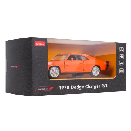 Autko Metalowe 1:36 1970 Dodge Charger R/T Pomarańczowy RASTAR