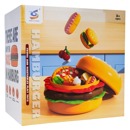 Zestaw Fast Food + Akcesoria w Hamburgerze