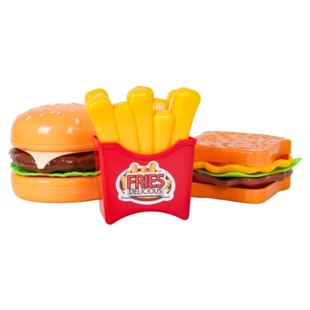 Zestaw Fast Food + Akcesoria w Hamburgerze
