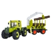 Traktor Zielony 1:24 z Pilotem Mercedes Benz + Przyczepa na Drewno z Dźwigiem